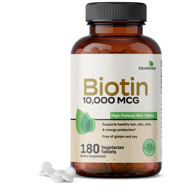 Biotin 10,000 MCG, 180 Tablets