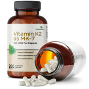 Vitamin K2 as MK-7 100 mcg, 200 Vegetarian Capsules