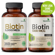 Biotin 5000 MCG, 360 Vegetarian Tablets (1 Year Supply)
