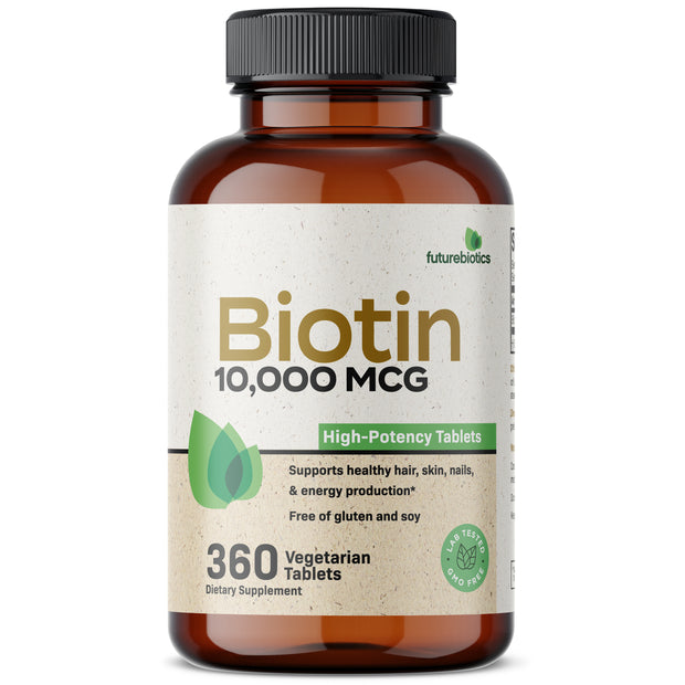 Biotin 10,000 MCG, 360 Tablets