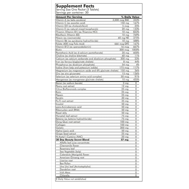 30 Day Beauty Secret Anti-Aging Formula, 30 Packets