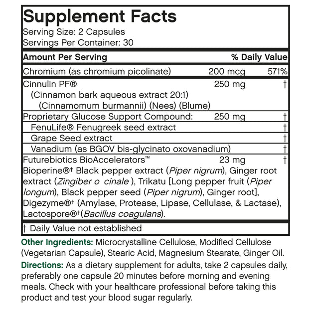 GlucoActive Cinnamon Extract, 60 Capsules