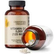 Certified Organic Vitamin D3 5,000 IU, 360 Organic Tablets