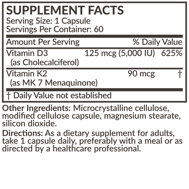 Vitamin K2 (MK7) with D3