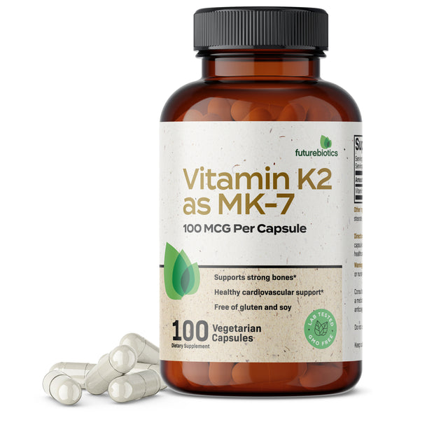 Vitamin K2 as MK-7 100 mcg, 100 Vegetarian Capsules