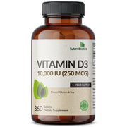 Vitamin D3 10,000iu (250mcg), 360 Tablets - 1 Year Supply