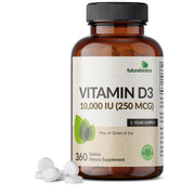 Vitamin D3 10,000iu (250mcg), 360 Tablets - 1 Year Supply