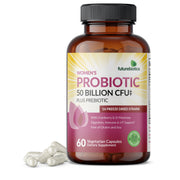 Women's Probiotic 50 Billion CFU + Prebiotic with Cranberry & D-Mannose, 60 Capsules