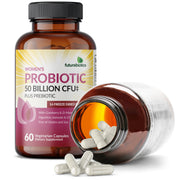 Women's Probiotic 50 Billion CFU + Prebiotic with Cranberry & D-Mannose, 60 Capsules