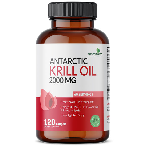Antarctic Krill Oil 2000mg Extra Strength with Astaxanthin, 120 Softgels