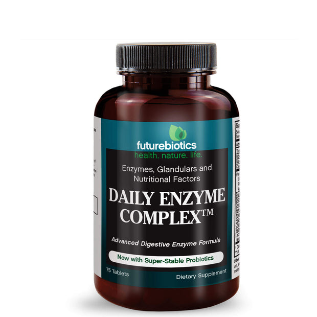 Front View of Futurebiotics Daily Enzyme Complex Bottle