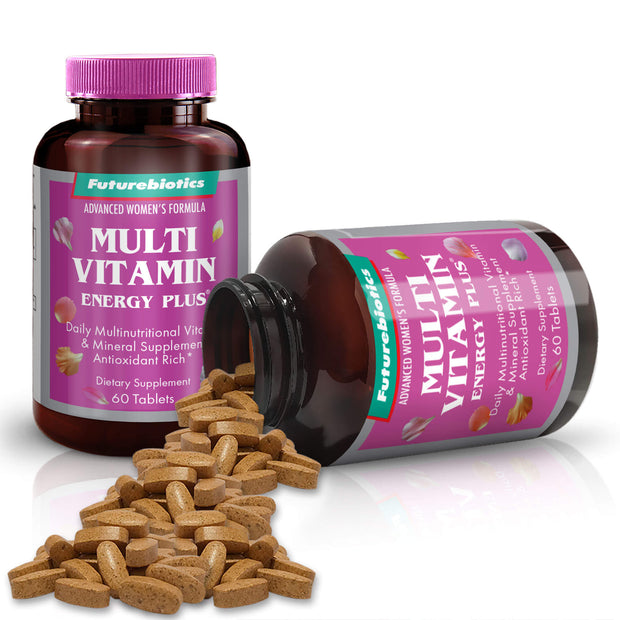 Futurebiotics Multivitamin Energy Plus for Women, 60 Tablets Bottles and Supplements