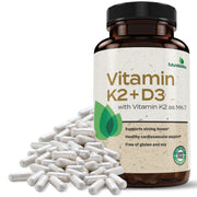 Vitamin K2 (MK7) with D3 Supplement, 60 Capsules