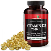 Futurebiotics Vitamin D3 (120 Softgels) Bottle and Supplements