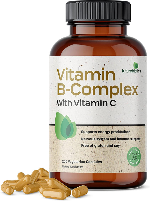 Vitamin B Complex with C, 200 Vegetarian Capsules
